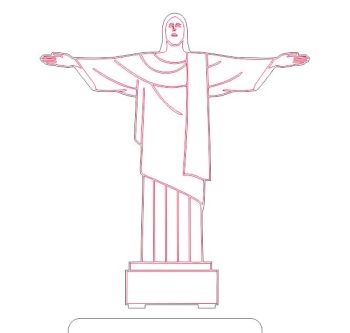 imagem do arquivo vetor para download Cristo Redentor com Base