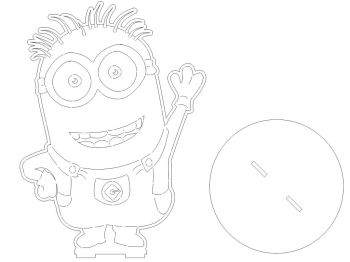 imagem do arquivo vetor para download Totem Minion MDF com base