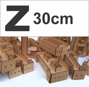 imagem do arquivo vetor para download Alfabeto em forma de caixa Letra Z 30cm