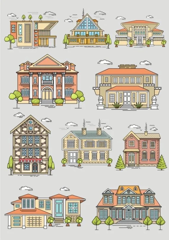 imagem do arquivo vetor para download Arquivos CDR de Pequenas Casas 4 e 5