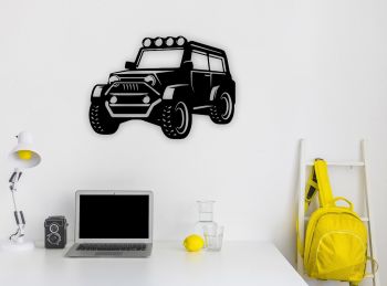 imagem do arquivo vetor para download Arte de Parede de Jipe Cortada a Laser