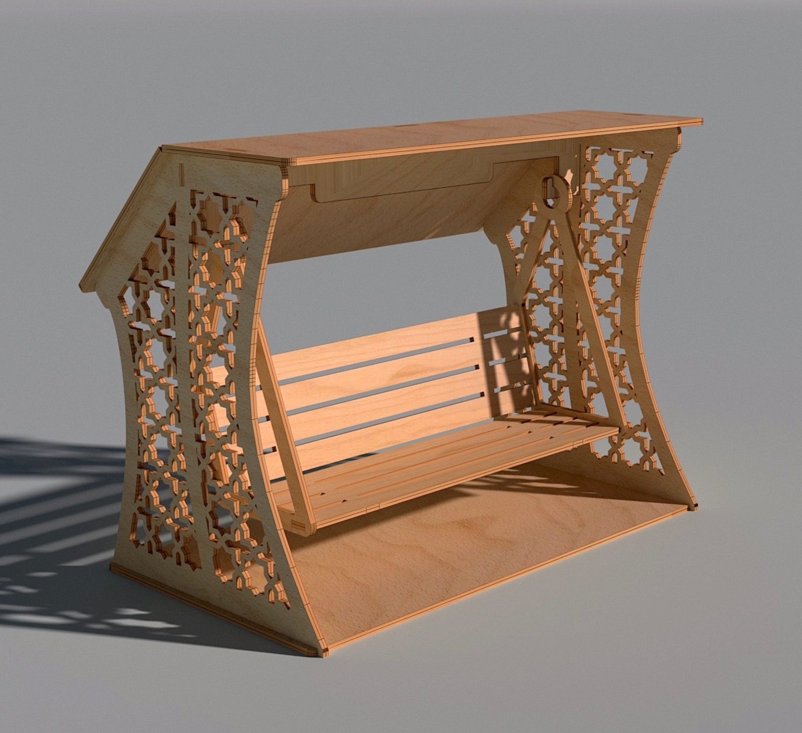 imagem do arquivo vetor para download Balanço Decorativo em Madeira