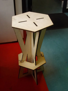imagem do arquivo vetor para download Banqueta de montagem de corte a laser 9mm