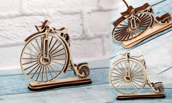 imagem do arquivo vetor para download Bicicleta antiga de decoração miniatura