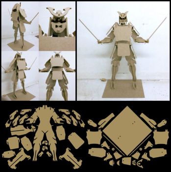 imagem do arquivo vetor para download Boneco Samurai de corte a laser