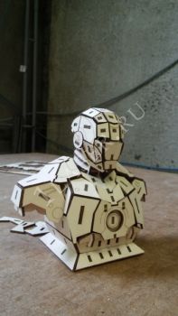 imagem do arquivo vetor para download Boneco do homen de ferro de madeira
