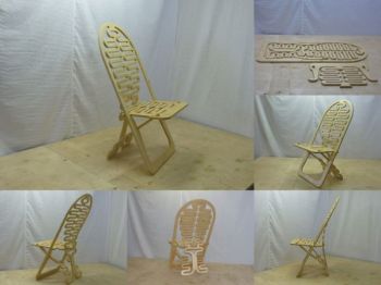 imagem do arquivo vetor para download Cadeira de Designer Flexível Cortada a Laser