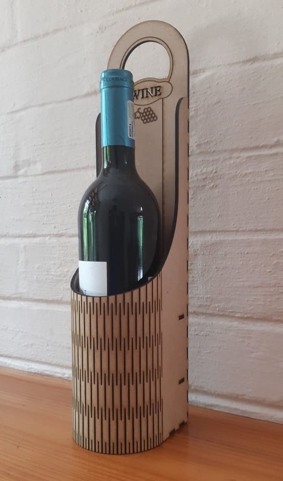 imagem do arquivo vetor para download Caixa de Presente de Vinho 3mm