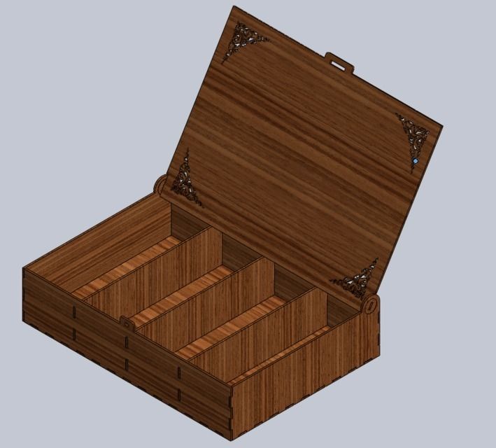 imagem do arquivo vetor para download Caixa de joias elegante de madeira