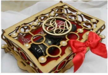 imagem do arquivo vetor para download Caixa para champanhe de casamento