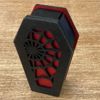 imagem do arquivo vetor para download Caixão de Halloween para Doces Cortado a Laser