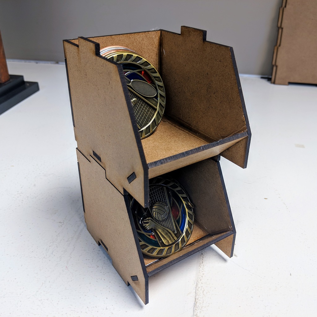 imagem do arquivo vetor para download Caixas Empilháveis Simples Cortadas a Laser