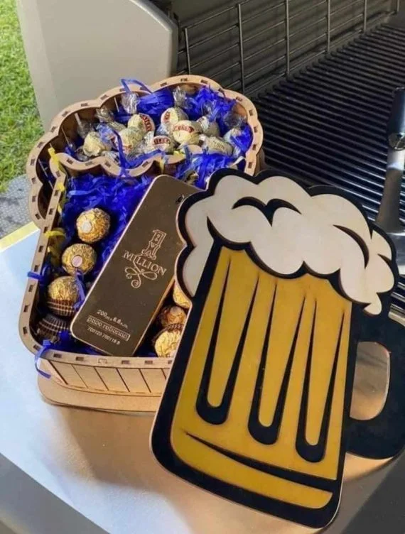 imagem do arquivo vetor para download Caneca de Cerveja Cortada a Laser