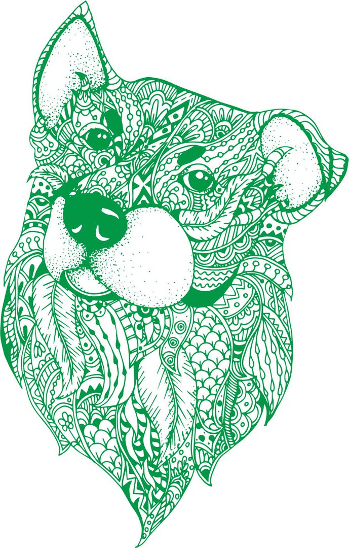 imagem do arquivo vetor para download Cão Boho