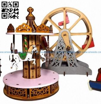 imagem do arquivo vetor para download Carrossel de brinquedo