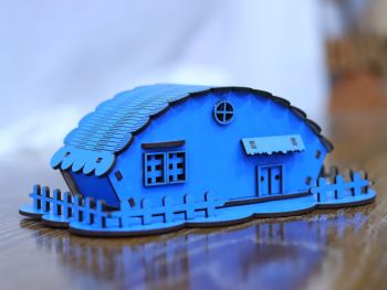 imagem do arquivo vetor para download Casa de Brinquedo de Madeira 3mm