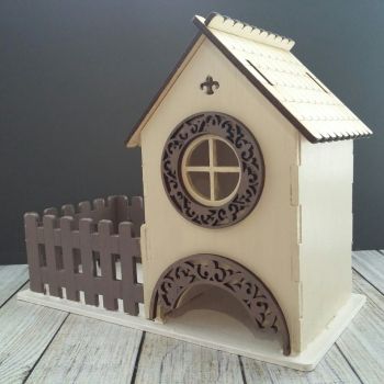imagem do arquivo vetor para download Casa de Chá Decorativa em Madeira de 3mm