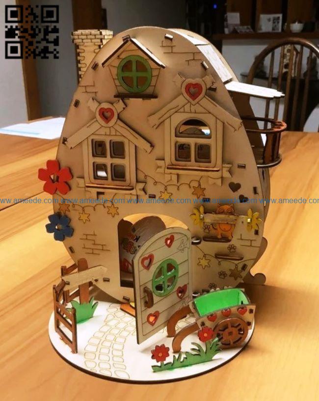 imagem do arquivo vetor para download Casa do ovo decorativo