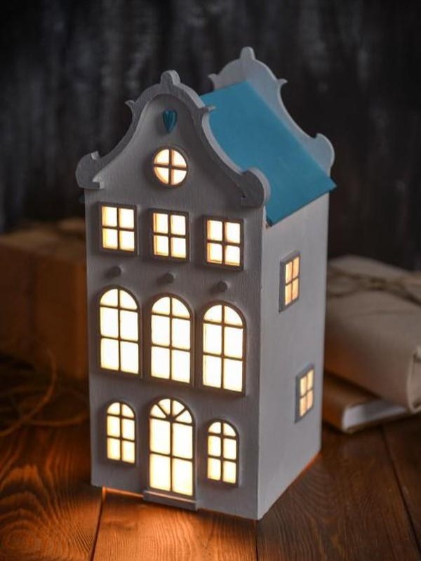 imagem do arquivo vetor para download Casa em forma de luz noturna