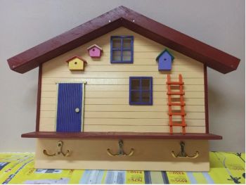 imagem do arquivo vetor para download Casinha de madeira miniatura