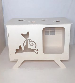 imagem do arquivo vetor para download Casinha para gatos
