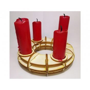 imagem do arquivo vetor para download Castiçal de velas com 4 compartimentos