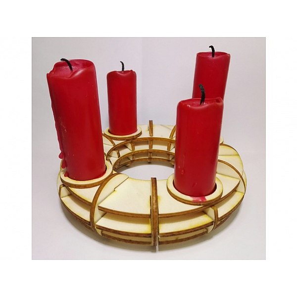 imagem do arquivo vetor para download Castiçal de velas com 4 compartimentos
