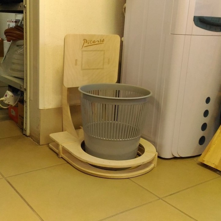 imagem do arquivo vetor para download Cesta de Lixo com Cesta de Basquete