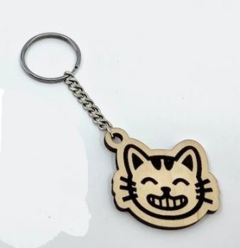 imagem do arquivo vetor para download Chaveiro de gato sorridente
