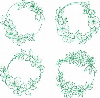 imagem do arquivo vetor para download Coroas de flores