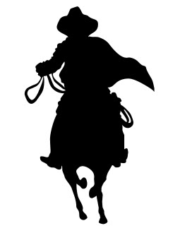 imagem do arquivo vetor para download Cowboy Silhouette