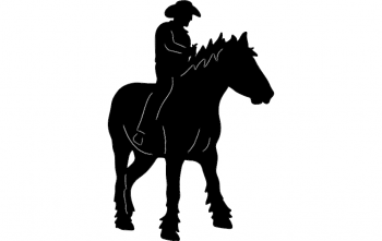 imagem do arquivo vetor para download Cowboy a cavalo