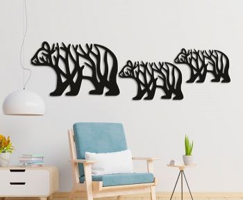 imagem do arquivo vetor para download Decoração de Parede com Ursos