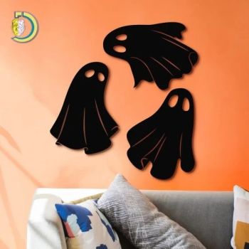 imagem do arquivo vetor para download Decoração de Parede de Fantasmas Voadores