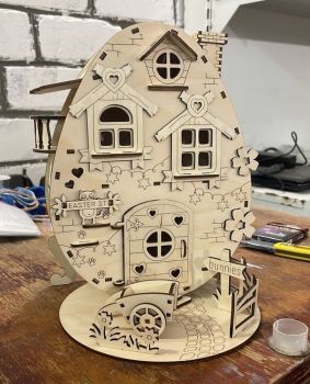 imagem do arquivo vetor para download Decoração de Páscoa Casa de Ovos