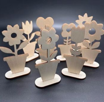 imagem do arquivo vetor para download Decoração de Vaso de Flores Cortada a Laser