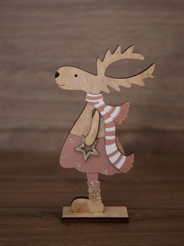 imagem do arquivo vetor para download Decoração de cervos em pé de Natal
