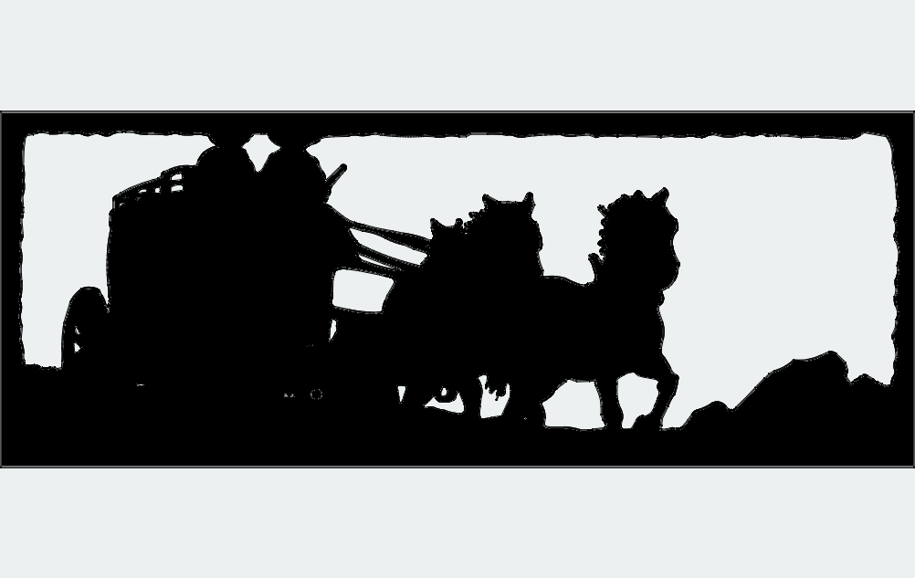 imagem do arquivo vetor para download Diligência puxada a cavalo de dois