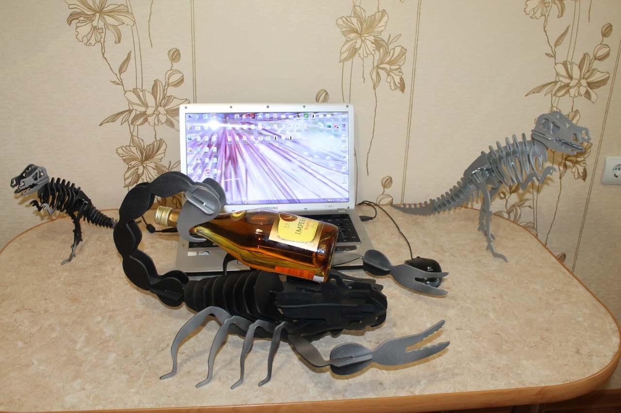 imagem do arquivo vetor para download Escorpião Cortado a Laser