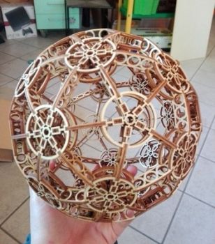 imagem do arquivo vetor para download Esfera Decorativa de Compensado de 3mm
