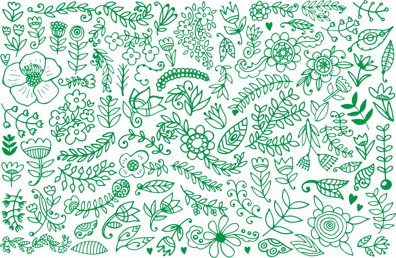 imagem do arquivo vetor para download Folhas florais
