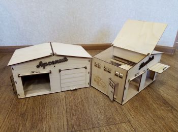 imagem do arquivo vetor para download Garagem para Carrinhos de Brinquedo