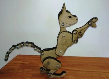 imagem do arquivo vetor para download Gato Articulado Cortado a Laser