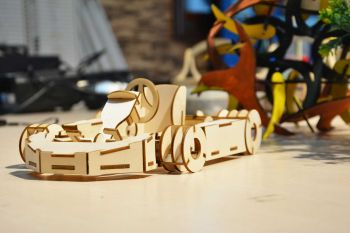 imagem do arquivo vetor para download Go Kart em Madeira Cortado a Laser