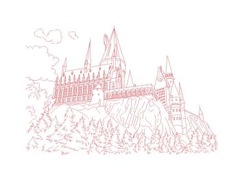 imagem do arquivo vetor para download Gravura a Laser da Escola de Magia e Bruxaria