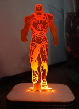 imagem do arquivo vetor para download Iron Man 3D Cortado a Laser