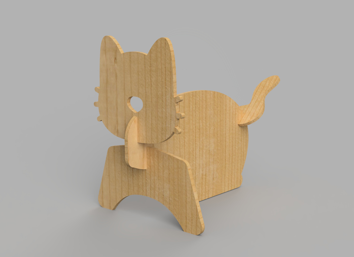 imagem do arquivo vetor para download Kit de Construção de Gato de Madeira por Pressão