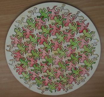 imagem do arquivo vetor para download Lagarto de Escher Cortado a Laser
