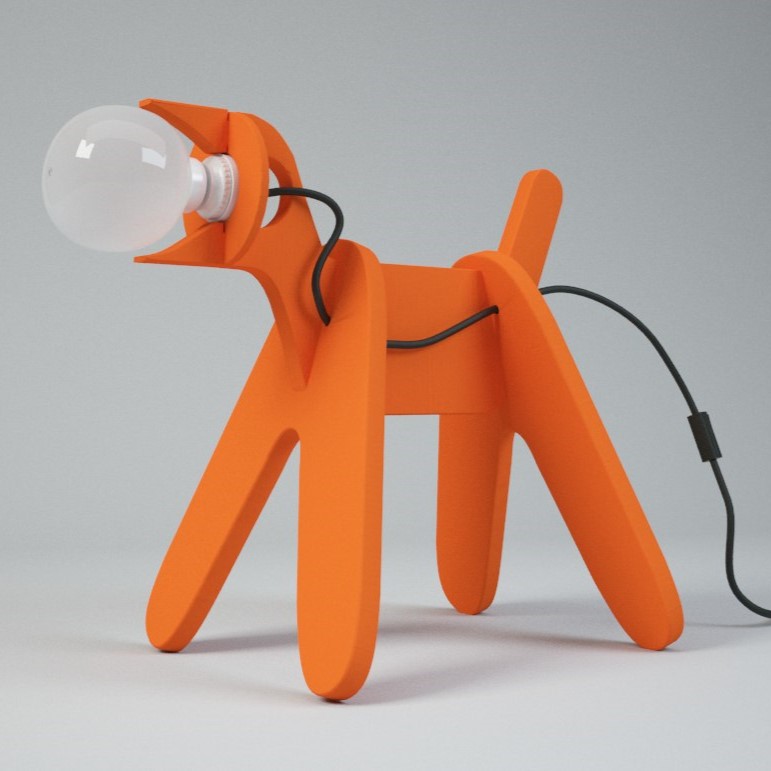 imagem do arquivo vetor para download Lâmpada de cachorro fofo