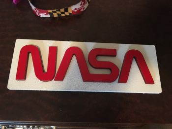 imagem do arquivo vetor para download Logotipo NASA Worm Cortado a Laser
